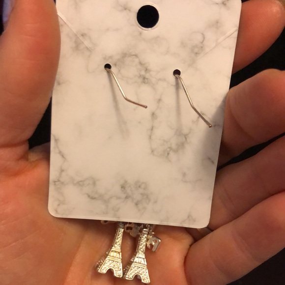 Silver “I love Paris” Eiffel Tower earrings - Picture 4 of 4